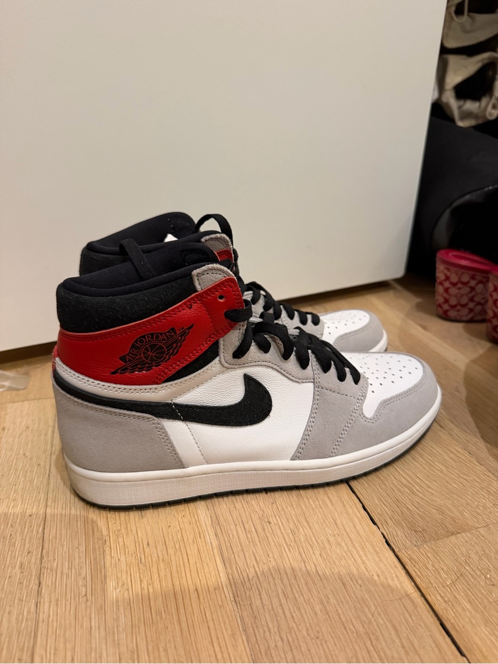 Nike Air Jordan 1 High Top Sneakers - White/Gray/Black/Red